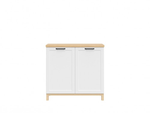 Комод KOM2D Haga BRW белый канадский / дуб польский