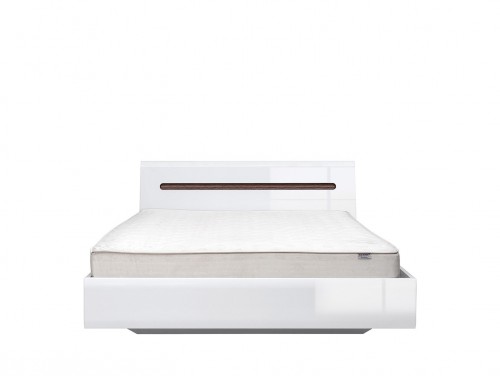 Кровать LOZ/160 Azteca BRW белый / белый глянец