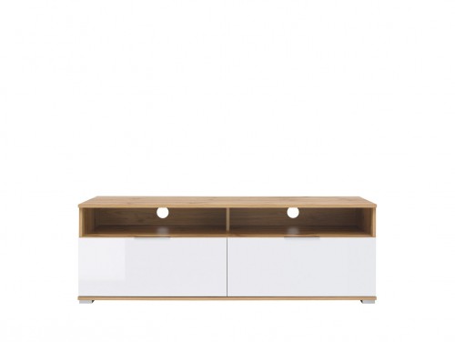 Тумба ТВ RTV2S Zele BRW дуб вотан/глянец белый