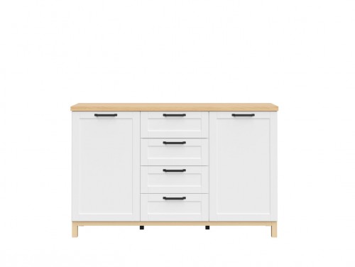 Комод KOM2D4S Haga BRW белый канадский / дуб польский