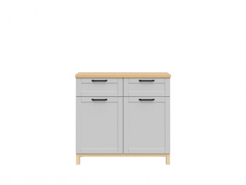 Комод KOM2D2S Haga BRW серый grau / дуб польский