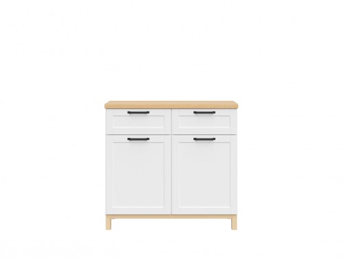 Комод KOM2D2S Haga BRW белый канадский / дуб польский