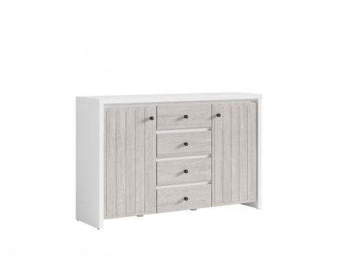 Комод KOM2D4S Karet BRW белый / серый мали