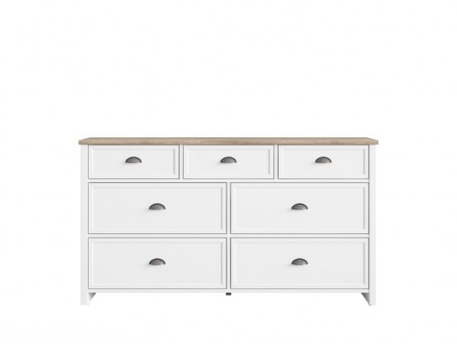 Комод KOM7S Cannet BRW  белый / дуб каньон монумент