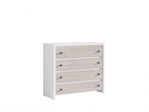 Комод KOM4S Karet BRW белый / серый мали