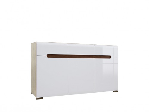 Комод KOM3D3S/8/15 Azteca BRW дуб san remo / белый глянец