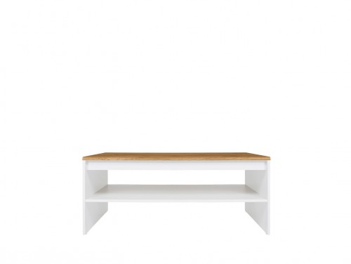 Журнальний столик LAW / 110  Holten BRW дуб Вотан / глянець білий