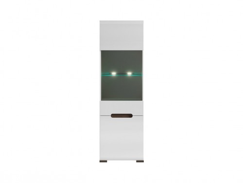 Вітрина REG1W1D/19/6 Azteca BRW білий / білий глянець