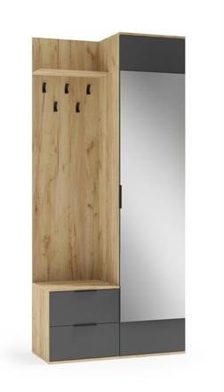 CORAL золотий дуб/антрацит передпокій