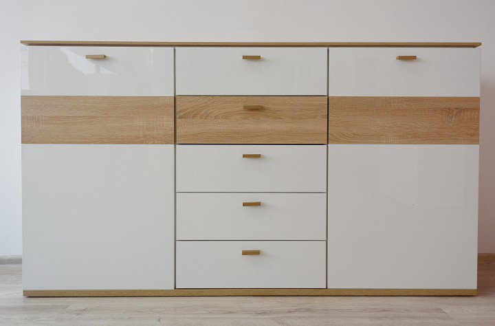 Комод W1800 Embawood Верона Белый, Дуб Сонома