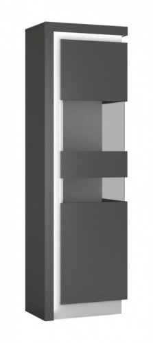 Вітрина 1D LYON LYOV03P  WOJCIK темно-сірий / платинум