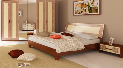 Комплект Віола 6дв МіроМарк Глянець Ваніль/Вишня Бюзум