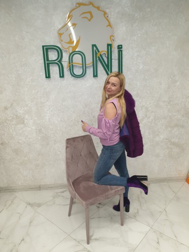 Стілець RoNi  trix velvet ніжно рожевий