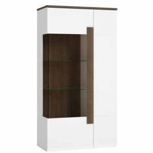 Витрина правая Recent RCTV621R Forte Дуб Табак/Белый глянец