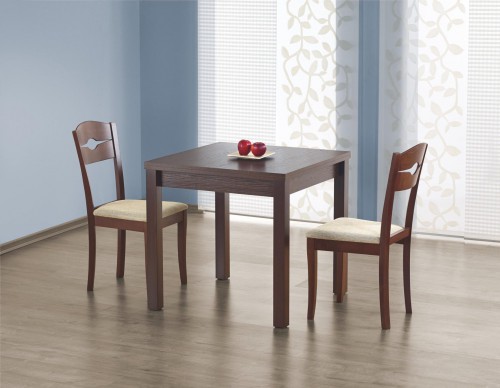 Обеденный стол Halmar Gracjan 80x80x76 см Темный орех