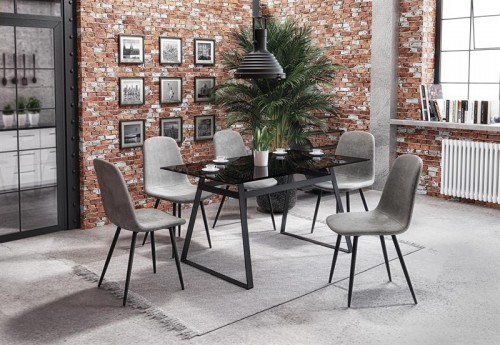 Стол обеденный стеклянный Halmar Herald 140/80/74 Черный