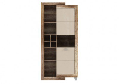 Витрина GNTV721 права Genetic Forte дуб античный / бежевый глянец