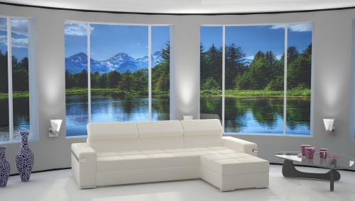 Диван угловой раскладной CHICAGO Leather Blonski