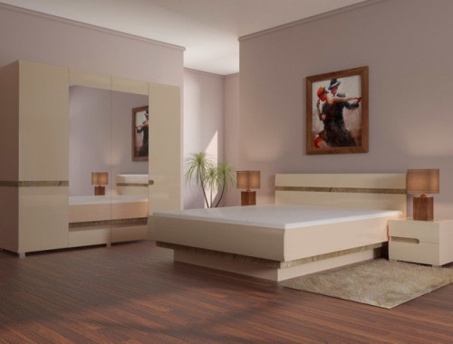 Спальня Letis Blonski кремовий глянець/дуб каньйон