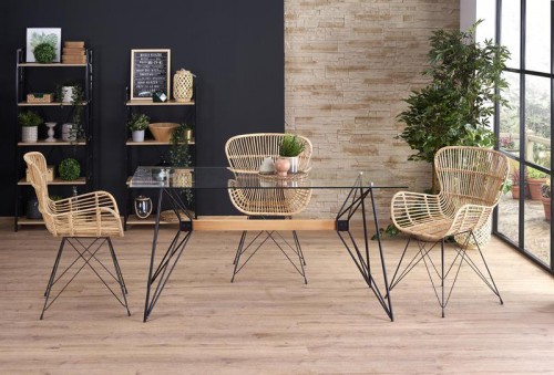 Обідній стіл Halmar ALLEGRO розмір 160/80/75 чорний-бук