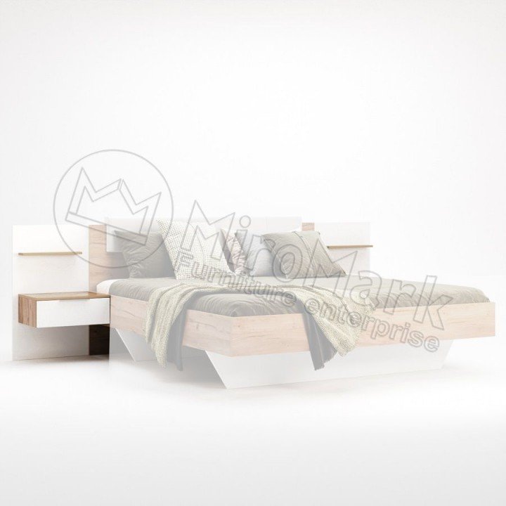 ПРИЛІЖКОВІ ТУМБИ Асті Приставні (2шт)  (*НОВИНКА*) МіроМарк дуб крафт / білий глянець