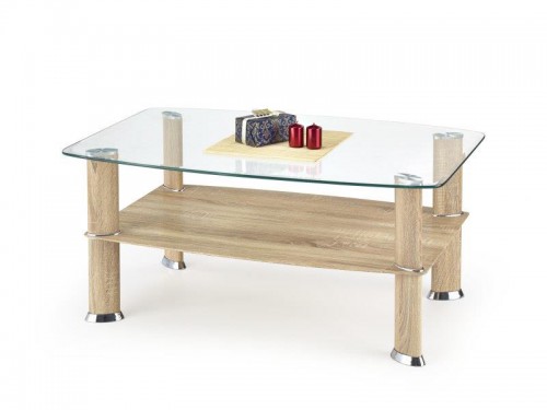 Журнальний столик Astra HALMAR Дуб Сонома Прозорий