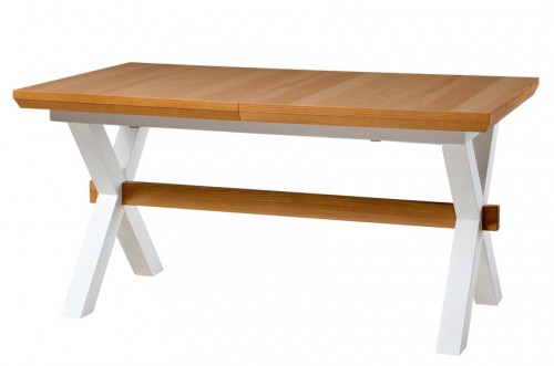 Стіл обідній AVIGNON 39 SZYNAKA білий / сосна кармель