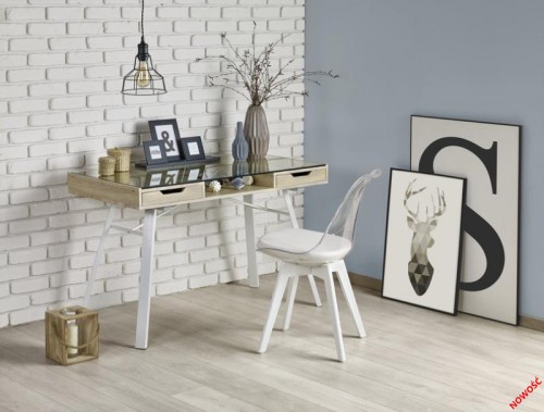 Стол письменный B-33 HALMAR  Белый-Дуб Сонома