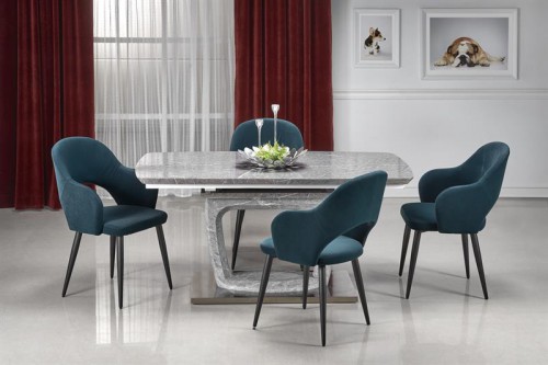 Раскладной стол Halmar ARTEMON 160-220 / 90/76 cm серый мрамор