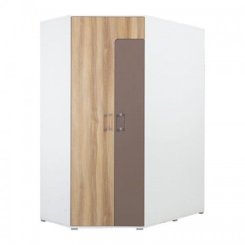 Шкаф угловой BL1 Blog Meblar цветов вяз / белый люкс / капучино