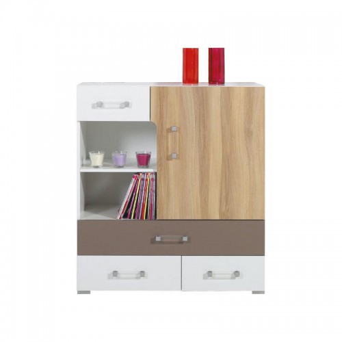 Комод BL10 Blog Meblar цветов вяз / белый люкс / капучино