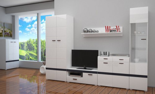 Комплект в вітальню Hollywood 2 Blonski білий/білий глянець