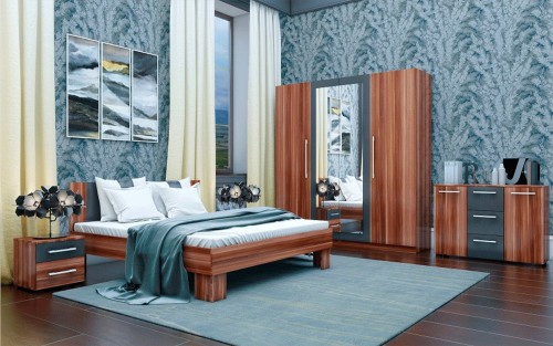 Комплект в спальню Martina 2 Blonski слива венгерська сірий графіт