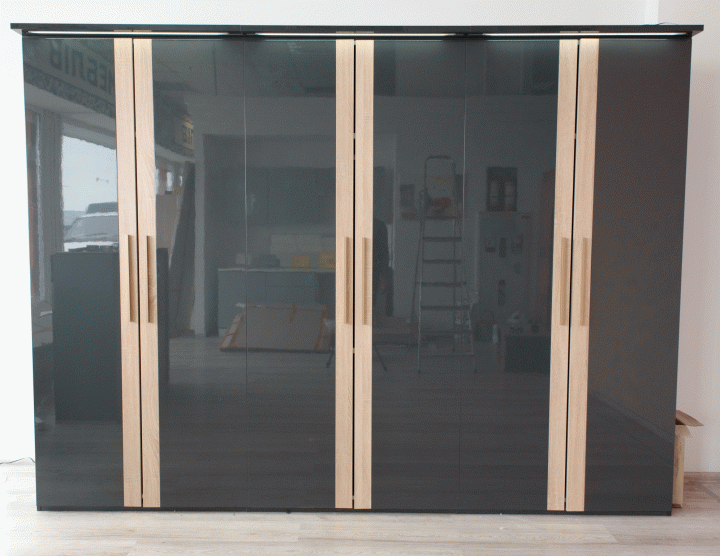 Гардероб 6-х дверний Embawood Капрі Oak sonomo/Grey