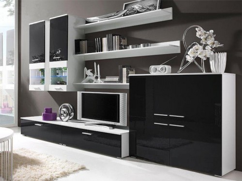 Вітальня Como Cama білий/чорний