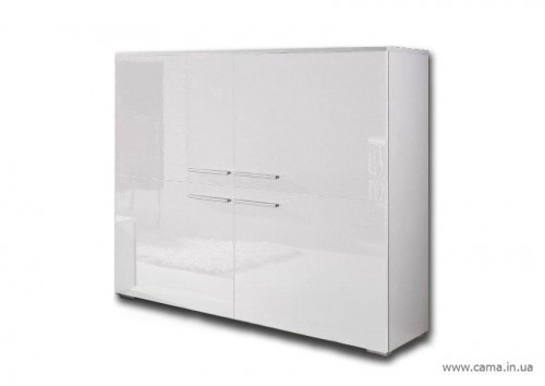 Комод Como Cama белый / белый глянец