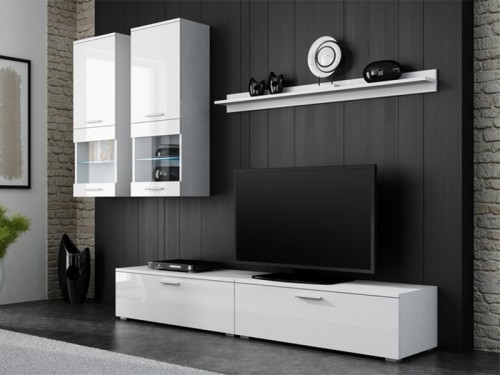 Вітальня Como Mini Cama білий/білий глянець