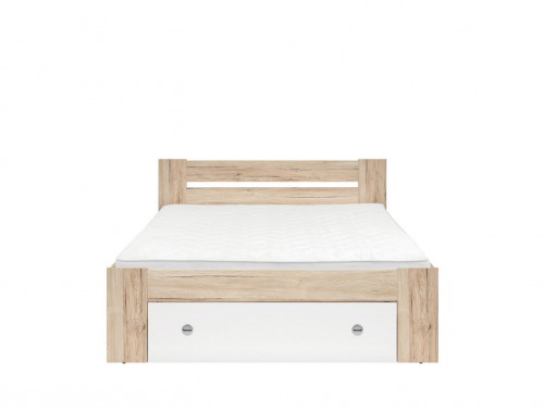 Ліжко Stefan 160  BRW Сан-Ремо дуб легкий / білий