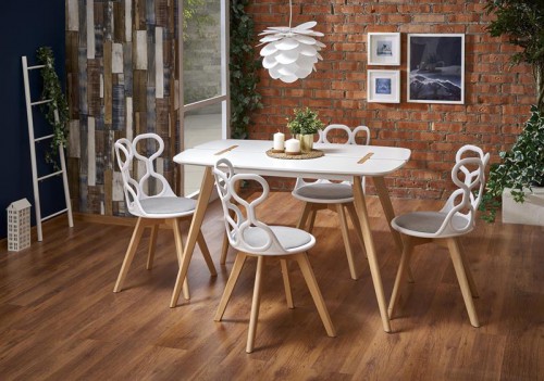 Стіл обідній Halmar DAVID 120/80/76 cm білий