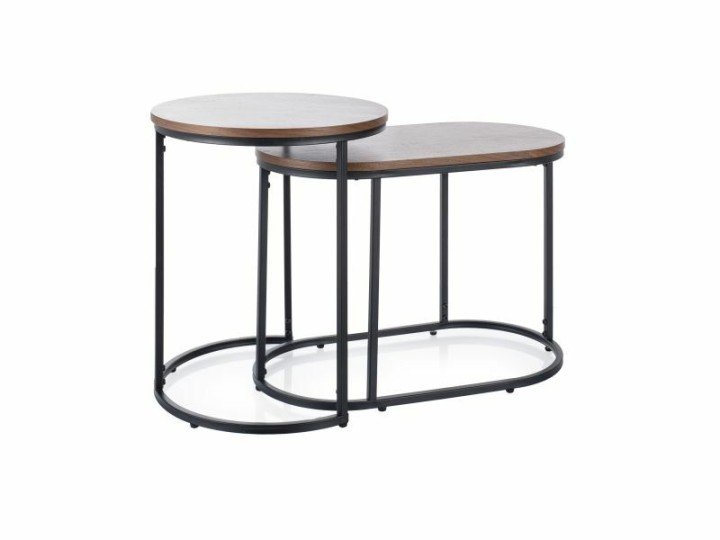 Журнальний столик TWINGO Горіх / Чорний Матовий