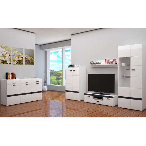 Комплект в вітальню Hollywood 1 Blonski білий/білий глянець