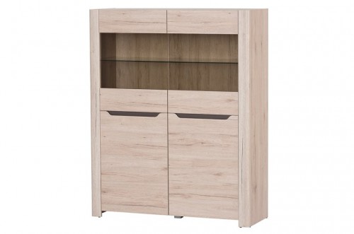 Вітрина двохдверна  низька DESJO 03 SZYNAKA дуб сан ремо