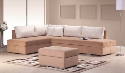 Угловой диван "Дейли-2" Эмбавуд бежевый
