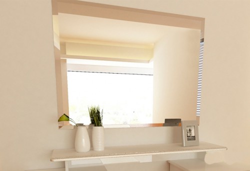 Дзеркало 900х600 Богема МіроМарк BG-81-WB Глянець білий