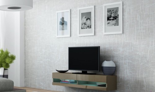 Тумба ТВ 140 VIGO NEW Cama латте / латте глянец