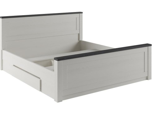 ​Кровать 160 АНТВЕРПЕН Гербор ясен снежный/дуб мореный