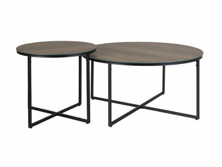 Журнальний столик PALERMO I Світлий Бронзовий Ефект Дерева / Чорний