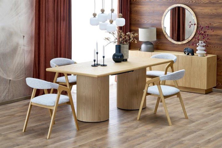 Розкладний стіл EVEREST, натуральний дуб, матовий (3 шт. = 1 шт.)