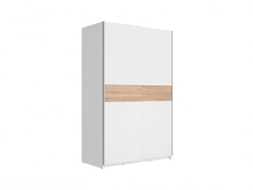 ШАФА SZF/125/195/3  BRW білий / сонома дуб