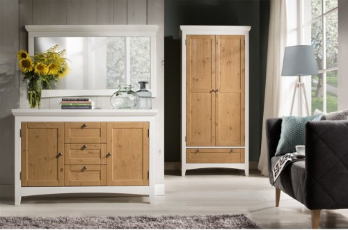 Передпокій  AVIGNON SZYNAKA білий / сосна кармель